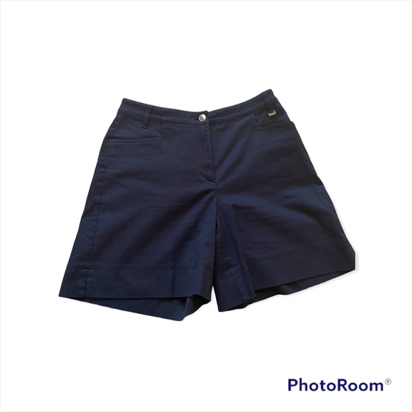 Escada Sport Navy Shorts - Escada Size 36 (Small) - Picture 1 of 10